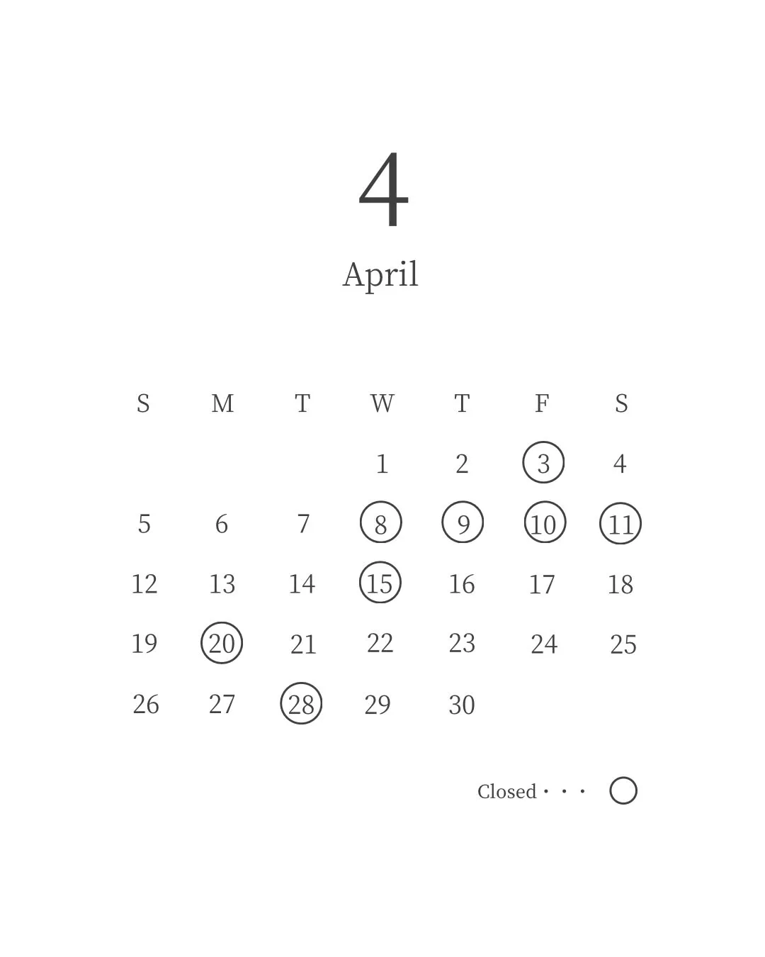 【eye'am4月お休み】